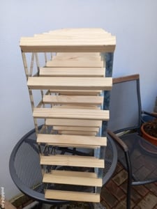 Suport pentru sticle de vin din lemn de esenta tare,pin - imagine 6