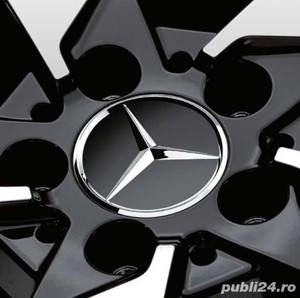 Capace centrale jante aliaj MB set 4 buc 75 mm negru mat - imagine 4