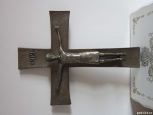 rar Cruce Crucifix Corpus Christi bronz masiv design brutalist Weinert - imagine 2