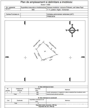 Teren EXTRAVILAN  Jud Arges, Com. Priboieni, Sat Valea Popii, Punctul "Rotareasa", T11. - imagine 4