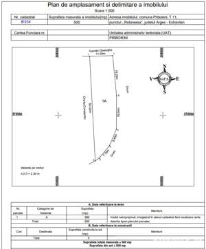 Teren EXTRAVILAN  Jud Arges, Com. Priboieni, Sat Valea Popii, Punctul "Rotareasa", T11. - imagine 2