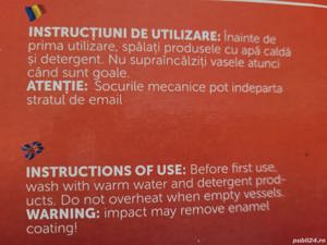 Vand Set Oale 10 piese, 1 L, 1.5 L, 2 L, 3 L, 4 L, Otel si Email, ROSU, NOU 149 Lei. - Set vase crat - imagine 7
