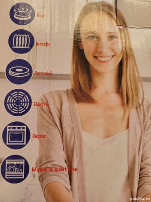 Vand Set Oale 10 piese, 1 L, 1.5 L, 2 L, 3 L, 4 L, Otel si Email, ROSU, NOU 149 Lei. - Set vase crat - imagine 4