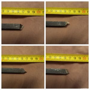 Cutit strung cu taiere la ambele capete otel de calitate  - imagine 6