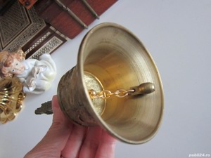 cadou rar clopot mare Turnul Angliei 1960 bronz masiv colectie  - imagine 2
