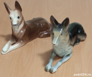 Vand 2 Bibelouri Caini,din portelan,40 Lei BUCATA - imagine 2