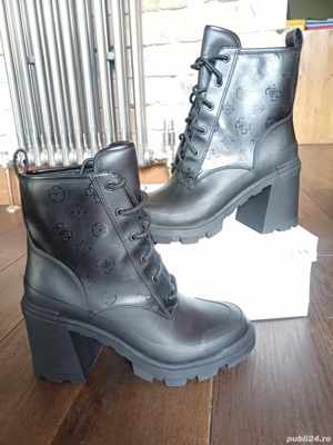 Vand ghete Guess, truck sole, piele naturala combinata cu ecologica, marimea 40 - imagine 2