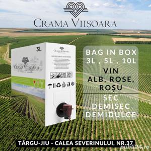 Vin de cramă - Crama Viișoara Târgu-Jiu - Vin roșu, alb, roze - sec, demisec, demidulce - BAG IN BOX