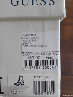 Vand ghete Guess, truck sole, piele naturala combinata cu ecologica, marimea 40 - imagine 5