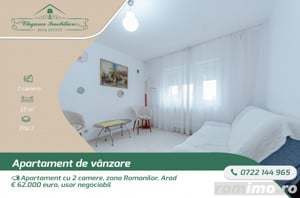 Apartament cu 2 camere + Garaj, zona Romanilor, Arad 