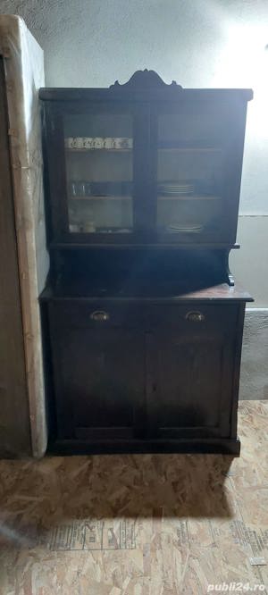 Vând bufet rustic confectionat din lemn și cuier de hol