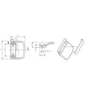 Maner usa balcon alb, maro sau gri. In magazinul de accesorii termopane Otopeni sau prin curierat. - imagine 2