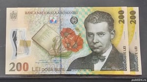 5 bancnote de 200 de lei cu Lucian Blaga UNC serii consecutive - imagine 7