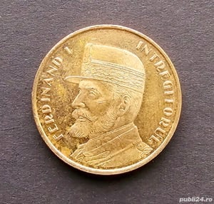 50 de bani Românești - Monedă comemorativă cu Regele Ferdinand