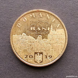 50 de bani Românești - Monedă comemorativă cu Regele Ferdinand - imagine 2