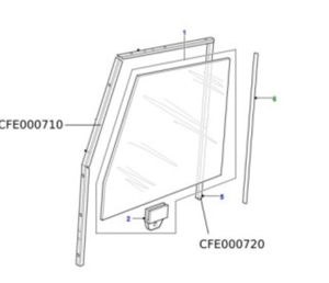 Geam lateral față Range Rover Evoque. Nou, original 