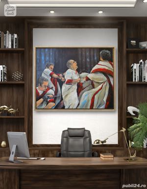 Tablouri originale pictate în ulei pe pânză   diverse dimensiuni, cu ramă - imagine 3