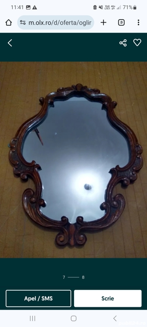 Oglinda cu rama lemn stil baroc