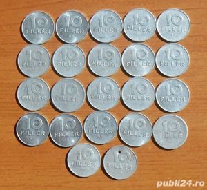 Vând lot 64 monede 10, 20, 50 filler Ungaria