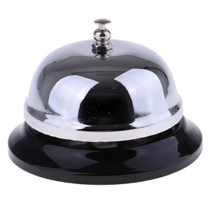 Clopotel pentru receptie hoteluri, baruri, restaurante, material metal inox si plastic, 6 x 10 cm, a - imagine 3