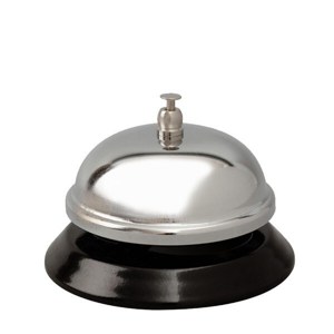 Clopotel pentru receptie hoteluri, baruri, restaurante, material metal inox si plastic, 6 x 10 cm, a - imagine 2