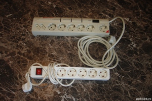 Prelungitoare electrice cu steker si prize 5 buc.