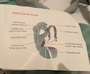 Ham Marsupiu bebe cu scaunel detasabil, Cute4Babies , 0-36 luni - imagine 2