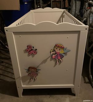 Patut din lemn cu doua laterale pline