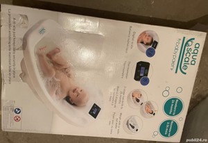 Cadita 3 in 1 cu termometru si cantar Aquascale