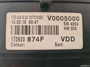 Ceasuri Bord Maxidot Benzina + CNG Touran Caddy Passat etc (2003-2010) 1T0920874F - imagine 3