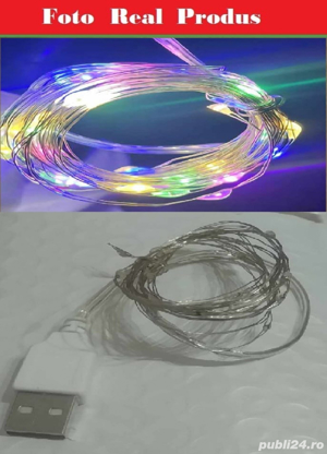 Instalatie multicolora USB - Leduri SMD - 2m   5V - adusa din UK - imagine 2