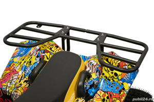 ATV electric NITRO EcoWarrior SPORT 1000W 48V 20Ah cu DIFERENTIAL, grafiti galben - imagine 7