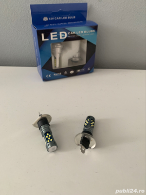 Set 2 becuri auto LED H7, H1, H11, 8000LM, 6000K, 90W - imagine 2