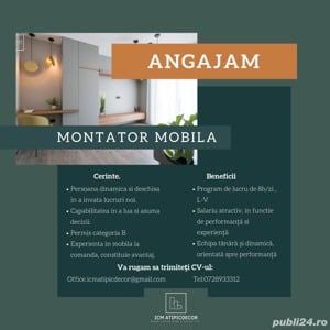 Angajez montator mobilă la comandă!