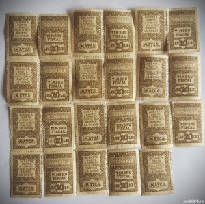 11 timbre fiscale duble, au circulat până în 1996