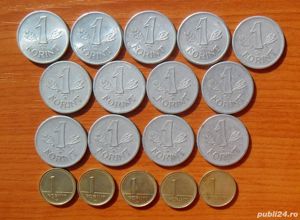 Vând lot 43 monede 1, 2, 5 forinți - Ungaria