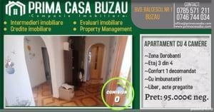 Apartament cu 4 camere   zona dorobanti   etaj 3 din 4   pret: 95.000   