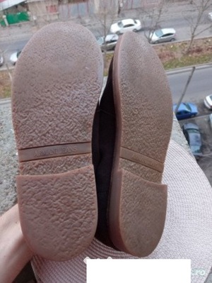 Ghete piele Armani Jeans, marime 45, UK 10.5 (29 cm) made in India.  - imagine 6