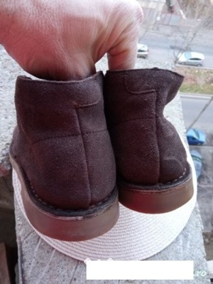 Ghete piele Armani Jeans, marime 45, UK 10.5 (29 cm) made in India.  - imagine 5