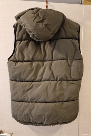 Vesta geaca Tom Taylor L groasa calduroasa cu gluga cu puf verde IMPECABILA purtata o singura data! - imagine 3