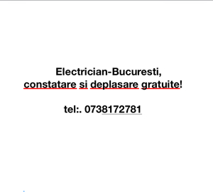 Electrician autorizat ANRE, Bucuresti-constatare si deplasare gratuite. 