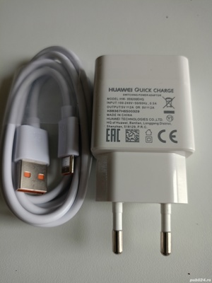 vand încărcător Huawei quick charge nou cu cablu încărcare tip C.