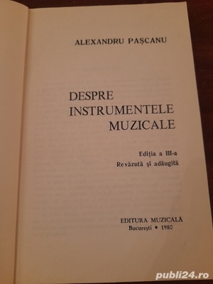  A. Pascanu - Despre instrumentele muzicale, editia a  III-a revazuta si adaugita - imagine 2