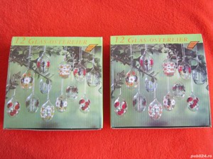 Oua din Sticla pictate vintage colectie handmade Germania 1970