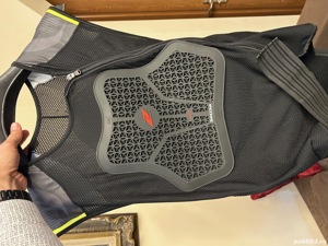 Vesta moto Zandona Netcube X8 Negru Galben Fluo, marime L - imagine 3