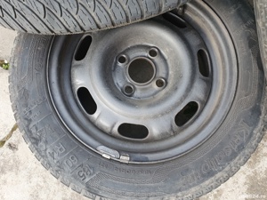 Set roti 4x100 tabla 185 60 r14 VW Polo Seat Golf Skoda anvelope M+S vara, sunt montate pe masina  - imagine 7
