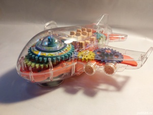 Avion Muzical Transparent Luminos