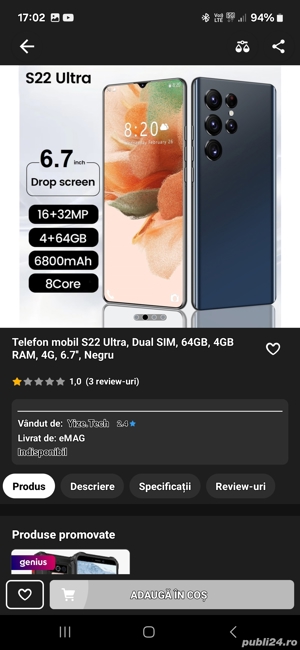 SMARTPHONE S 22 ULTRA - imagine 4