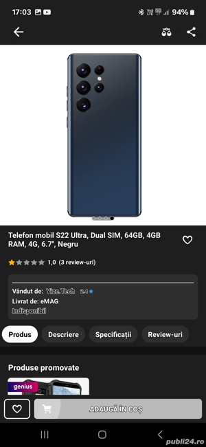 SMARTPHONE S 22 ULTRA - imagine 2