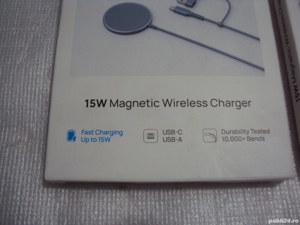 Încărcător fără fir magnetic de înaltă calitate JSAUX 15W Mag-Safe - imagine 2